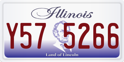 IL license plate Y575266