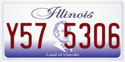 IL license plate Y575306