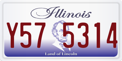 IL license plate Y575314