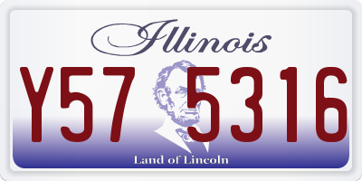 IL license plate Y575316