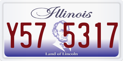 IL license plate Y575317
