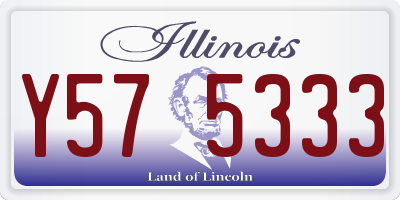 IL license plate Y575333