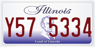 IL license plate Y575334