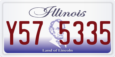 IL license plate Y575335