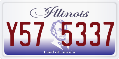 IL license plate Y575337