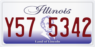 IL license plate Y575342