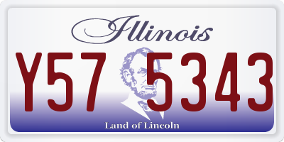 IL license plate Y575343