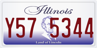 IL license plate Y575344