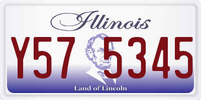 IL license plate Y575345
