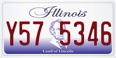 IL license plate Y575346