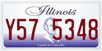IL license plate Y575348