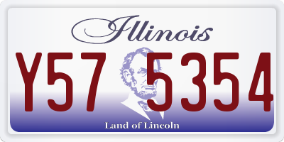 IL license plate Y575354