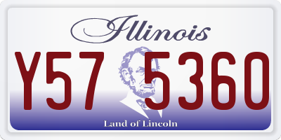 IL license plate Y575360