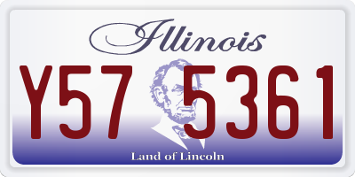 IL license plate Y575361