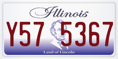 IL license plate Y575367
