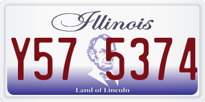IL license plate Y575374