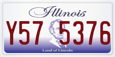 IL license plate Y575376