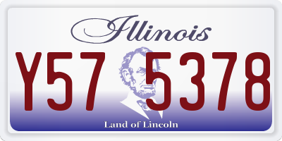 IL license plate Y575378
