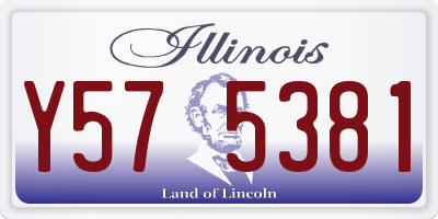 IL license plate Y575381