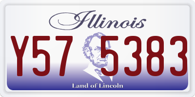 IL license plate Y575383