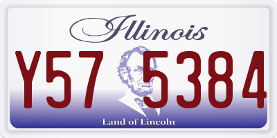 IL license plate Y575384