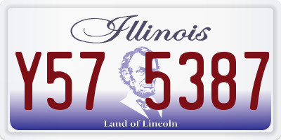 IL license plate Y575387