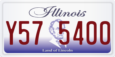 IL license plate Y575400