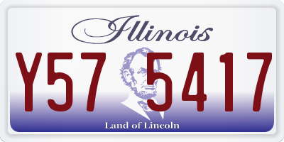 IL license plate Y575417