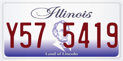 IL license plate Y575419