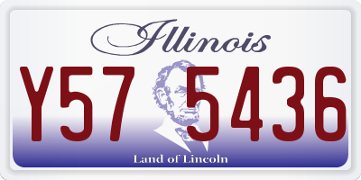 IL license plate Y575436
