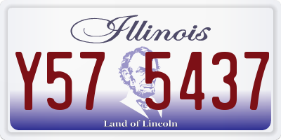 IL license plate Y575437