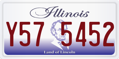 IL license plate Y575452