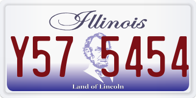 IL license plate Y575454