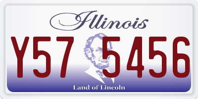 IL license plate Y575456
