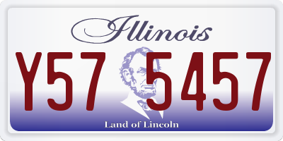 IL license plate Y575457