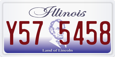 IL license plate Y575458