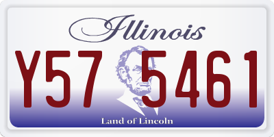 IL license plate Y575461
