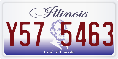 IL license plate Y575463