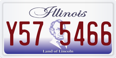 IL license plate Y575466
