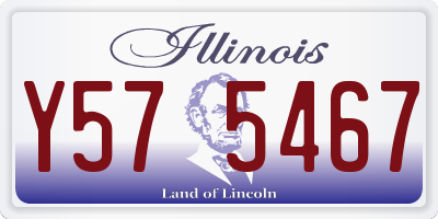 IL license plate Y575467