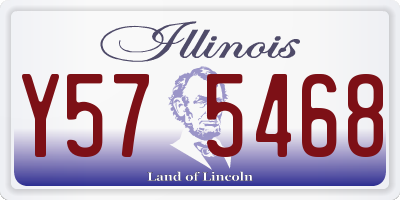 IL license plate Y575468