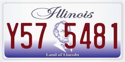 IL license plate Y575481