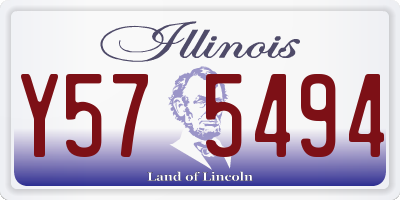 IL license plate Y575494