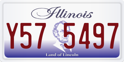 IL license plate Y575497