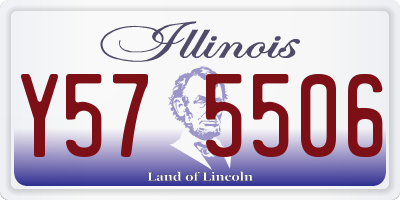 IL license plate Y575506