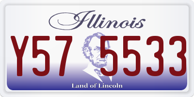 IL license plate Y575533