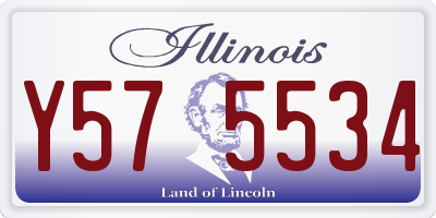 IL license plate Y575534