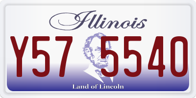 IL license plate Y575540