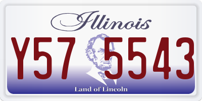 IL license plate Y575543