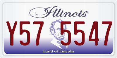 IL license plate Y575547